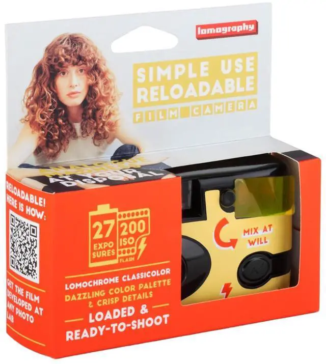 Main image of Simple Use Reloadable Film Camera, 35mm, Built-in Flash with Color Gel Filters, Classicolor ISO 200 Color Negative Film