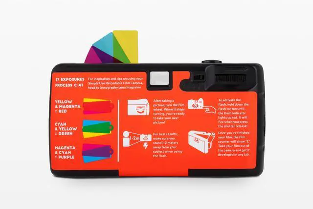 Alt view image 3 of 7 - Simple Use Reloadable Film Camera, 35mm, Built-in Flash with Color Gel Filters, Classicolor ISO 200 Color Negative Film