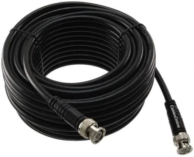 Main image of CablesOnline, 100ft RG8X Pure Copper with BNC Male to BNC Male Connector 50 ohm Coaxial Cable, R-BX100C