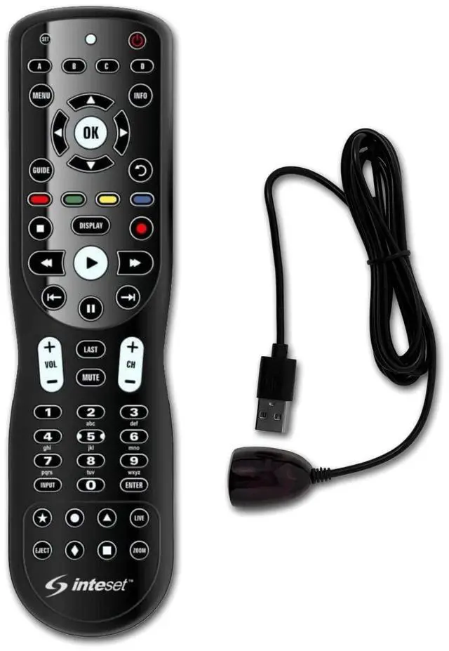Main image of 4-in-1 Universal Backlit Remote & IReTV IR Receiver Combo. for Streamers That Have no IR Receiver Built in, Including F-TV, Nvidia Shield (2nd Gen), Kodi, MCE and Many Other A/V Devices