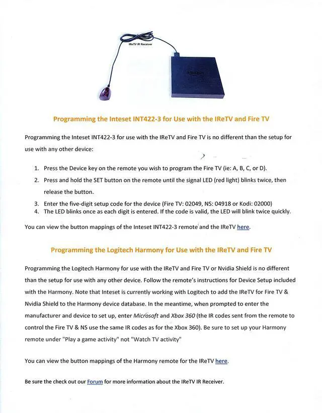 Alt view image 5 of 6 - 4-in-1 Universal Backlit Remote & IReTV IR Receiver Combo. for Streamers That Have no IR Receiver Built in, Including F-TV, Nvidia Shield (2nd Gen), Kodi, MCE and Many Other A/V Devices