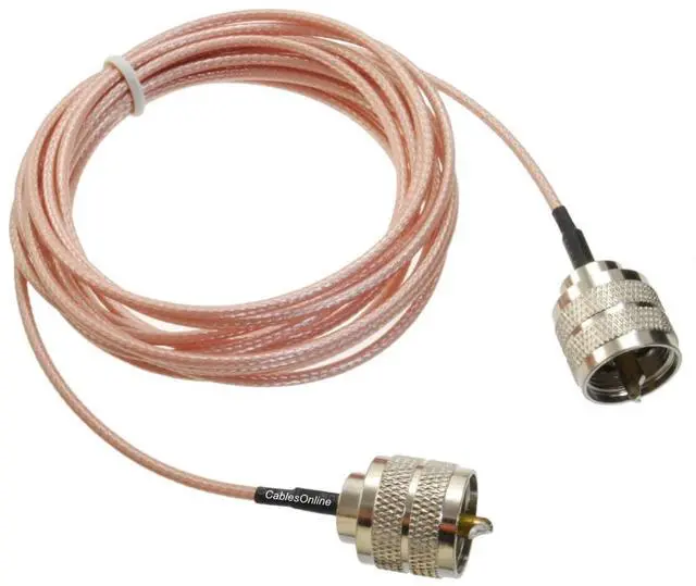 Main image of CablesOnline, 10ft UHF PL259 Male to UHF PL259 Male RG316 50-Ohm Low Loss Coaxial Cable, UC110