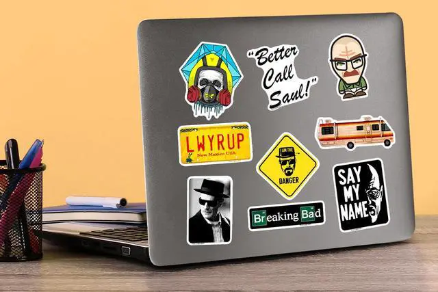 Alt view image 5 of 6 - Breaking Bad Set 2 50 Vinyl Stickers Waterproof Die-Cut Decals Laptop Car