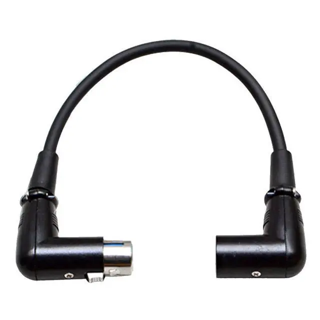 Alt view image 2 of 5 - Speakers Right Angle Patch Cables - XLR Male to XLR Female, 1 Foot, Pack of 6