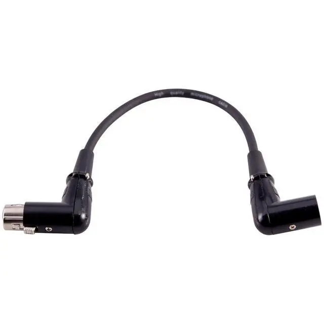 Alt view image 3 of 5 - Speakers Right Angle Patch Cables - XLR Male to XLR Female, 1 Foot, Pack of 6
