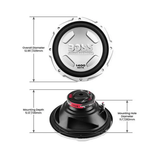 Alt view image 5 of 6 - CX122 Chaos Exxtreme Series 12 Inch Car Subwoofer - 1400 Watts Max, Single 4 Ohm Voice Coil, Hook Up to Amp