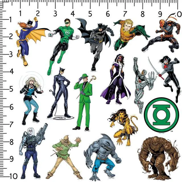 Alt view image 2 of 6 - Justice League Characters 50 Vinyl Stickers Waterproof Die-Cut Decals Car
