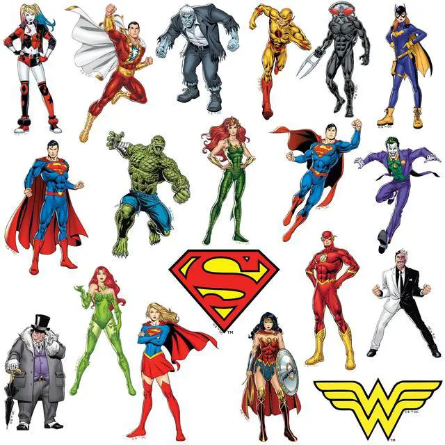 Alt view image 3 of 6 - Justice League Characters 50 Vinyl Stickers Waterproof Die-Cut Decals Car