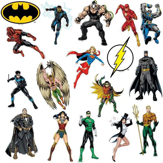 Alt view image 4 of 6 - Justice League Characters 50 Vinyl Stickers Waterproof Die-Cut Decals Car