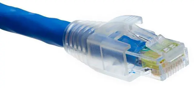 Main image of trueCABLE RJ45 Strain Relief Boots, 7.0mm Slip-On PVC Plug Cover, Transparent, 100 Pieces
