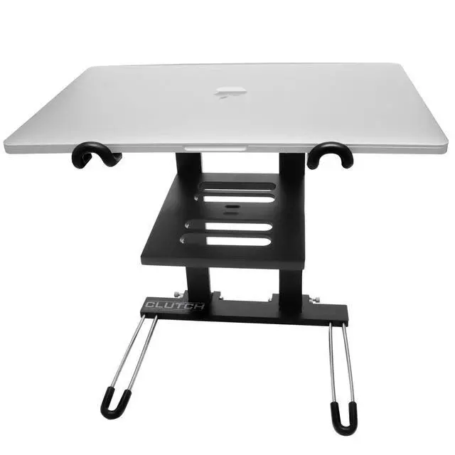 Alt view image 5 of 7 - Folding DJ Uber Laptop Stand Computer Table Top Mount Holder w Bag