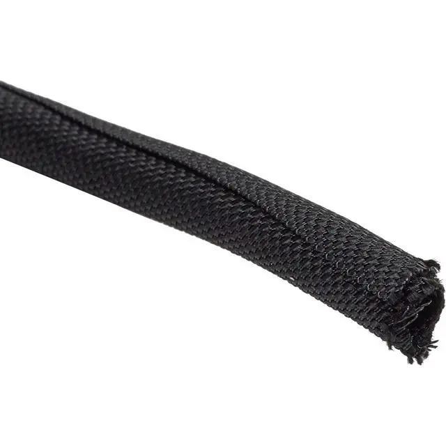 Alt view image 3 of 7 - Braided Cloth Split Wire Loom Wrap, 1/4 Inch, 30 Foot Wire Sleeve
