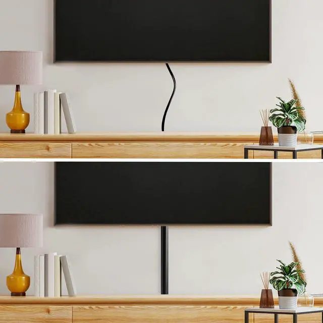 Alt view image 4 of 7 - TV Cord Hider Cable Protector - Strong Self Adhesive Wall Cord Cover Cable Hider - Low Profile Cable Management Wall Cord Concealer Cable Raceway