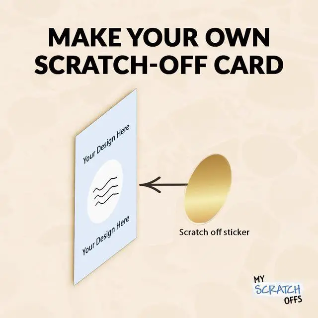 Alt view image 4 of 7 - 1 in Gold Round Scratch-Off Stickers, 100 Pack | Ideal for bingo cards, raffle tickets, loyalty programs, classroom rewards, games, marketing campaigns, fundraising events