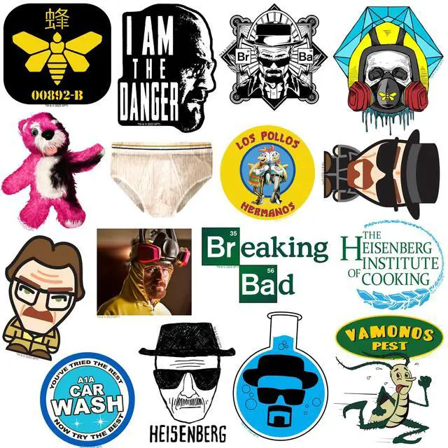 Alt view image 3 of 6 - Breaking Bad Set 2 50 Vinyl Stickers Waterproof Die-Cut Decals Laptop Car