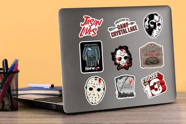 Alt view image 5 of 6 - Friday the 13th 200 Vinyl Stickers Waterproof Die-Cut Decals Laptop Car