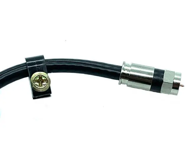 Alt view image 4 of 7 - 100 SINGLE BLACK FLEX CLIPS WITH 1" SCREW RG6 CABLE WIRE GC12BLK