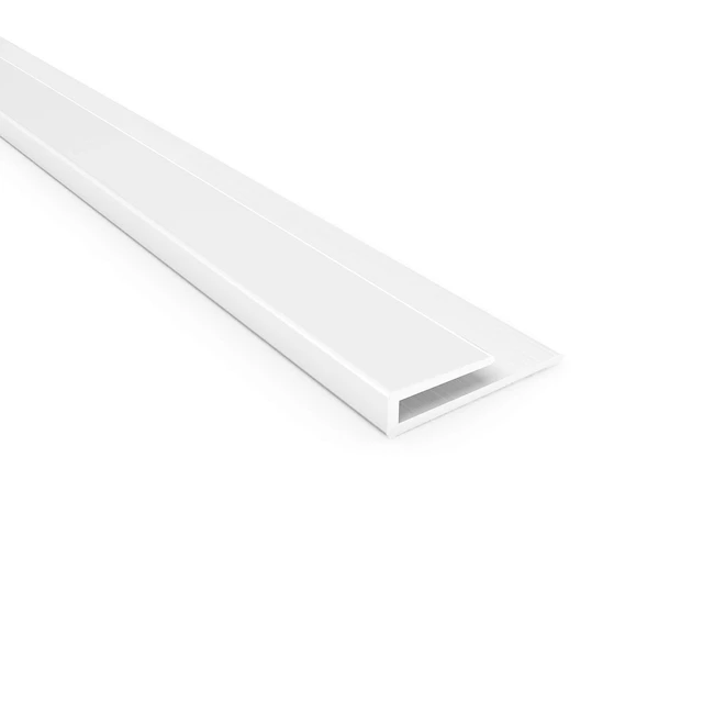 Alt view image 2 of 5 - 47 in Vinyl J Trim Matte White (5 Pack) | Decorative Vinyl Trim