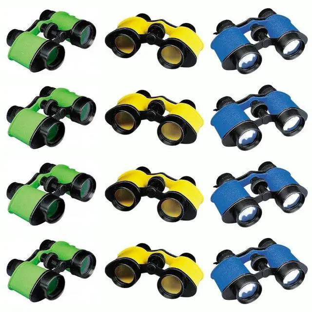 Main image of 12 Plastic Kids Binoculars, Asst Colors, Party Favors, Pretend Play | Assorted Colors