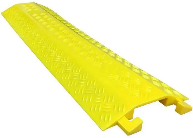 Main image of EZ Runner PVC Drop Over Cable Ramp Cable Protector - Single Channel - Yellow