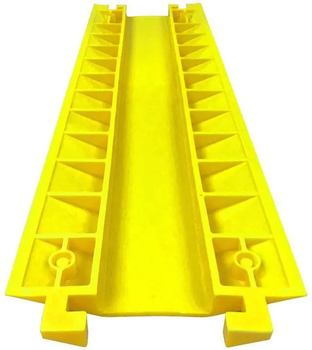 Alt view image 2 of 3 - EZ Runner PVC Drop Over Cable Ramp Cable Protector - Single Channel - Yellow