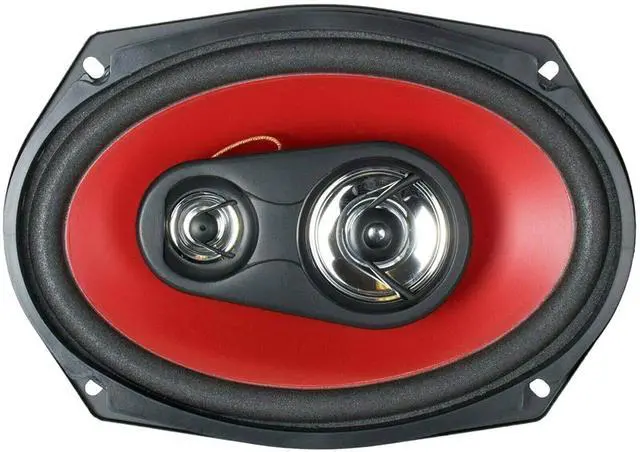 Alt view image 3 of 7 - 2 6x9 700 Watt 3-Way Red Car Audio Stereo Coaxial Speakers - AB6970
