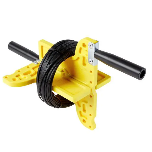Alt view image 2 of 7 - Fiber Winder for Flat Drop Cable - Handheld, Ambidextrous Cable Coiler for Efficient Cable Management and Storage, High Visibility Yellow, Holds up to 200ft