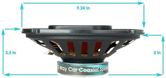 Alt view image 5 of 7 - 2 6x9 700 Watt 3-Way Red Car Audio Stereo Coaxial Speakers - AB6970