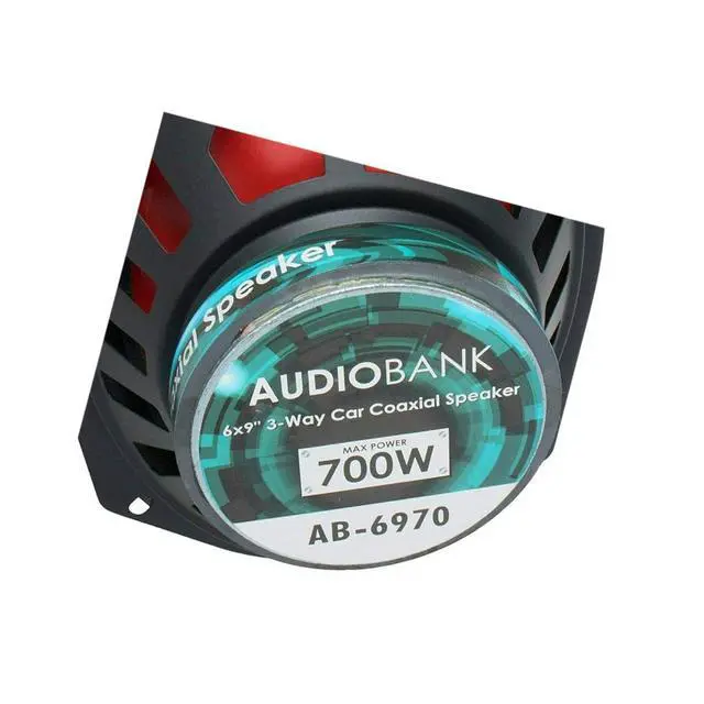 Alt view image 6 of 7 - 2 6x9 700 Watt 3-Way Red Car Audio Stereo Coaxial Speakers - AB6970