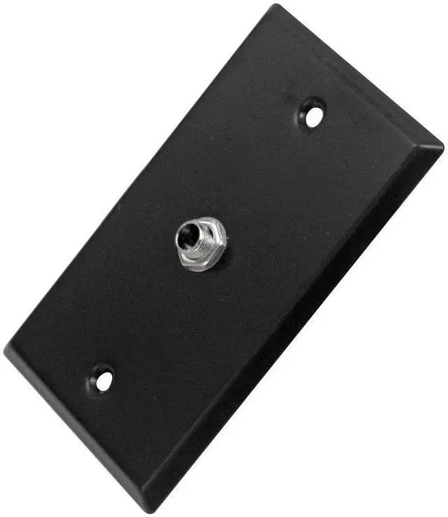 Main image of SA-PLATE7 Black Stainless Steel Wall Plate with One 1/4-Inch TS Mono Jack