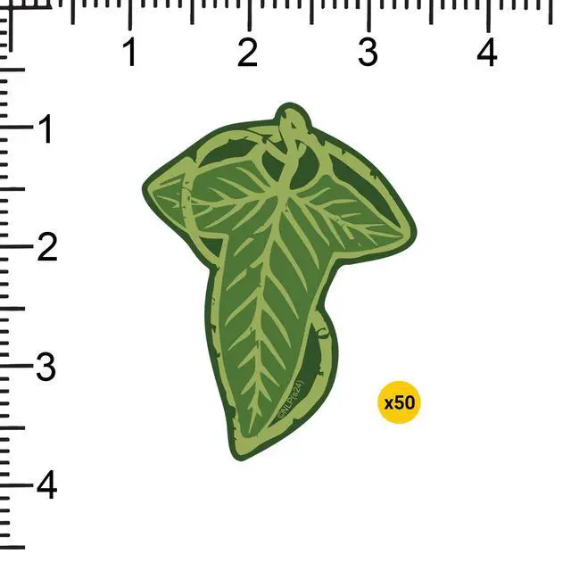 Alt view image 2 of 6 - The Lord of the Rings Fellowship Leaf 100 Vinyl Stickers Waterproof Die-Cut