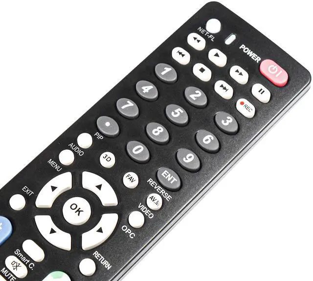 Alt view image 5 of 7 - Remote Control Compatible with Sharp LC-C5255U LC-C5262U LC-C6077UN LC-C6554U LCD LED HD TV Smart 1080p 3D Ultra 4K AQUOS