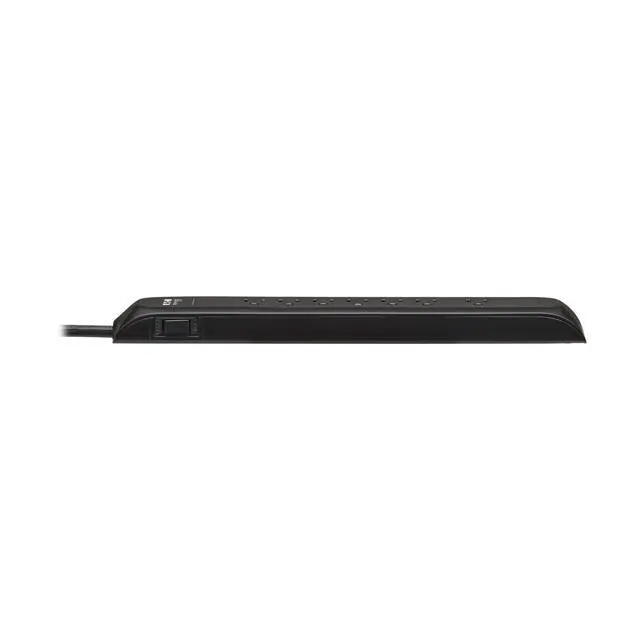 Alt view image 6 of 7 - Eaton Series TLP76B Surge Protector Power Strip with Flat Extension Cord Plug, 7 Outlets, 1500 Joules, 6ft Power Cable, Black, Manufacturer's Liftime & $25,000 Insurance