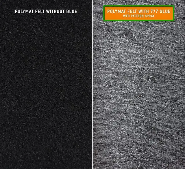 Alt view image 5 of 6 - 2 Glue + 45 FT x 3.75FT Wide (45FTX45INCHES) Charcoal Speaker Box Backed Carpet Truck Car Trunk Liner, Dash Cover, Interior Headliner Carpet