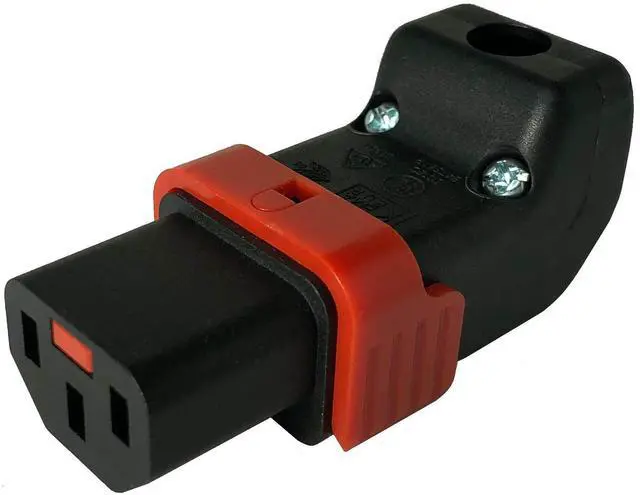 Main image of IEC Lock+ Rewireable (Up/Down) The World's First Locking Rewirable IEC320-C13 Connector. No More Accidental unplugging or Disconnection. Webber PA130100DBK