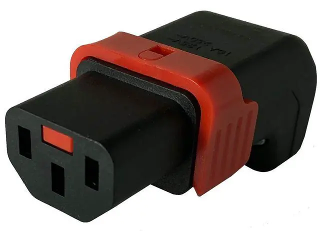 Alt view image 2 of 4 - IEC Lock+ Rewireable (Up/Down) The World's First Locking Rewirable IEC320-C13 Connector. No More Accidental unplugging or Disconnection. Webber PA130100DBK