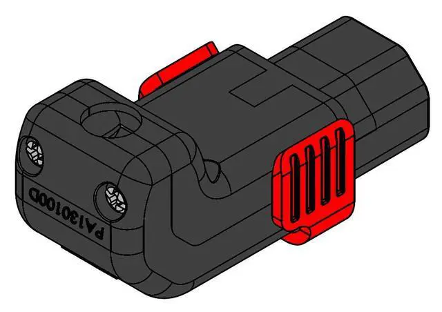 Alt view image 4 of 4 - IEC Lock+ Rewireable (Up/Down) The World's First Locking Rewirable IEC320-C13 Connector. No More Accidental unplugging or Disconnection. Webber PA130100DBK