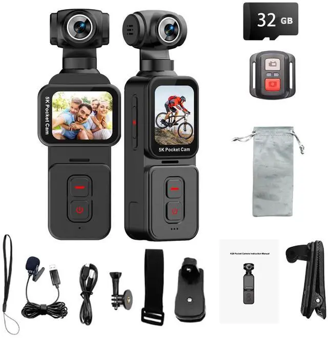 Main image of 5K Handheld Vlogging Camera,Portable Pocket vlogging Camera with Image stabilization,270° auto-Rotating Wide-Angle,Rotating Touchscreen WiFi face Recognition,for Travel,YouTube,and vlogging (32gb)