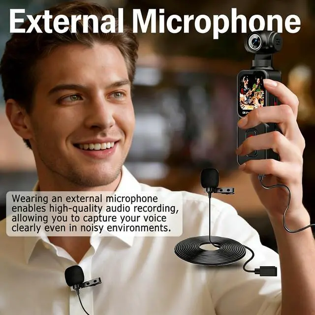 Alt view image 5 of 7 - 5K Handheld Vlogging Camera,Portable Pocket vlogging Camera with Image stabilization,270° auto-Rotating Wide-Angle,Rotating Touchscreen WiFi face Recognition,for Travel,YouTube,and vlogging (32gb)