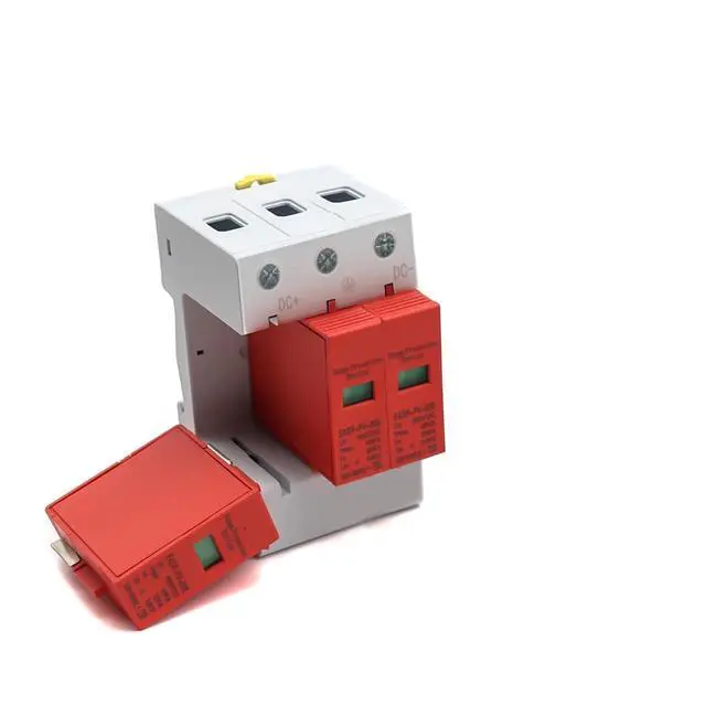 Alt view image 5 of 6 - Arrester Device SPD 3P DC 500V 800V 1000V 20~40KA Surge Protective Device House Photovoltaic PV Solar System Arrester Surge Lightning Protector (Size: DC 500V)