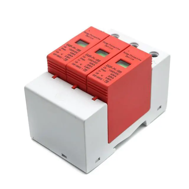 Alt view image 6 of 6 - Arrester Device SPD 3P DC 500V 800V 1000V 20~40KA Surge Protective Device House Photovoltaic PV Solar System Arrester Surge Lightning Protector (Size: DC 500V)