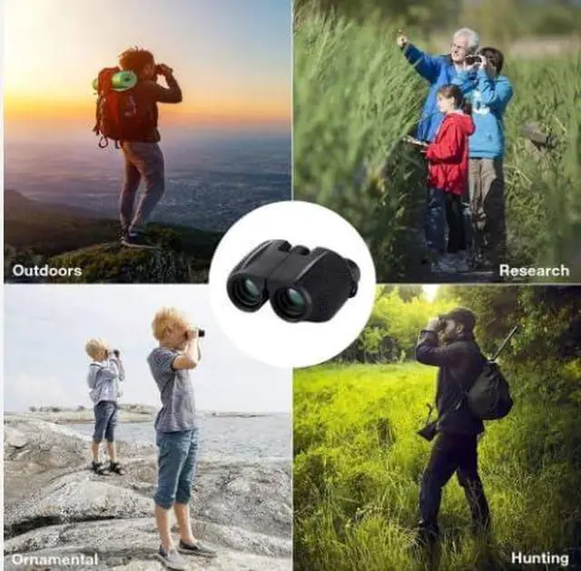 Alt view image 2 of 4 - Binoculars 12x25 for Adults and Kids Compact | Large Eyepiece, Waterproof, Easy Focus, Wide Field of View, Bird Watching, Hiking, Hunting, Concert
