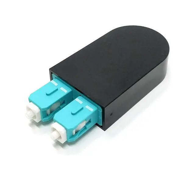 Alt view image 6 of 6 - SC Fiber Optic 40Gb OM4 Multimode 50/125 Loopback Adapter Tester Cable - Aqua