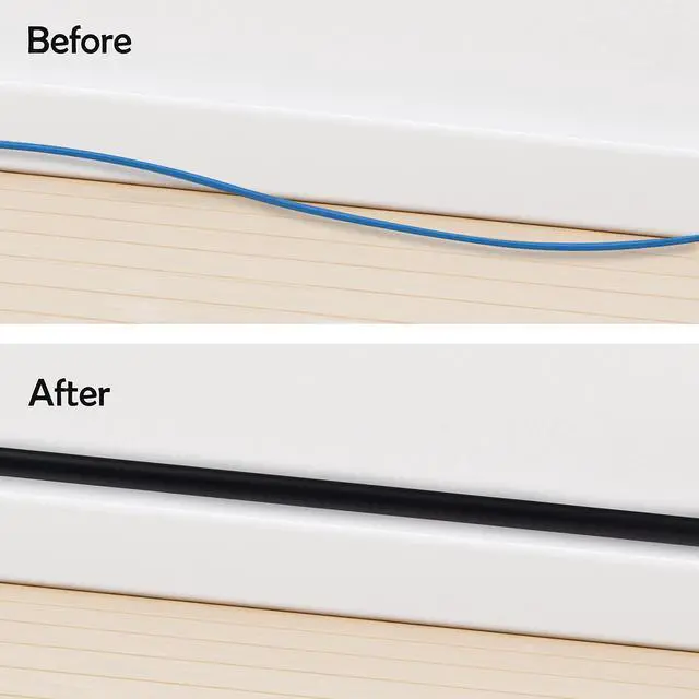 Alt view image 5 of 14 - TV Cord Hider Cable Protector - Strong Self Adhesive Wall Cord Cover Cable Hider - Low Profile Cable Management Wall Cord Concealer Cable Raceway