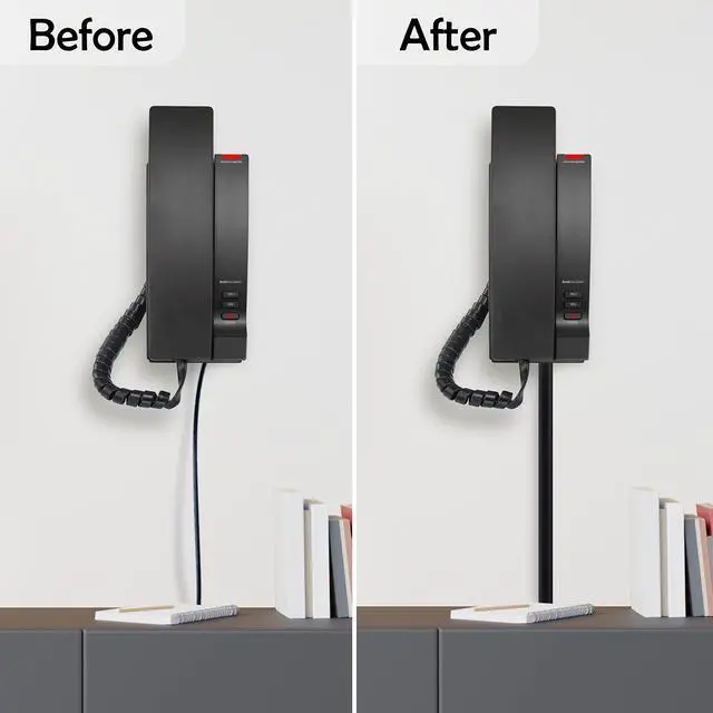 Alt view image 6 of 14 - TV Cord Hider Cable Protector - Strong Self Adhesive Wall Cord Cover Cable Hider - Low Profile Cable Management Wall Cord Concealer Cable Raceway