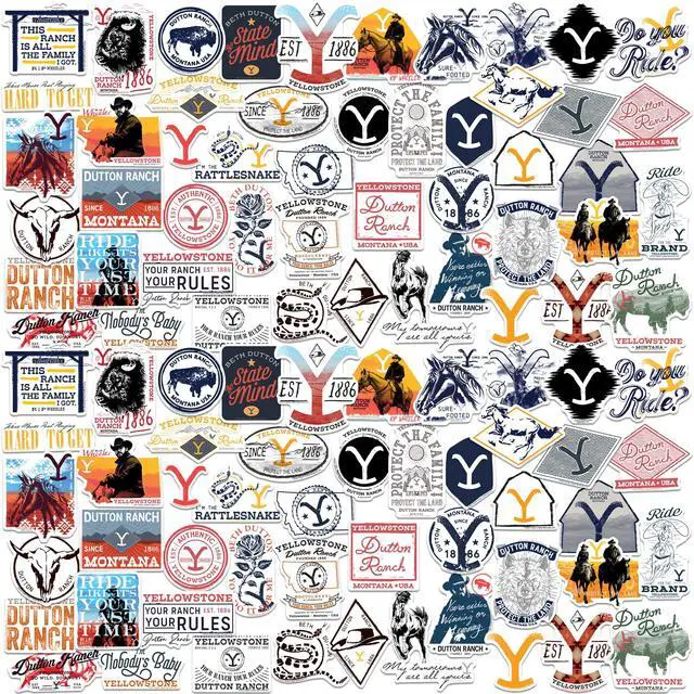 Main image of Yellowstone 2nd 200 Vinyl Stickers Waterproof Die-Cut Decals Laptop Car