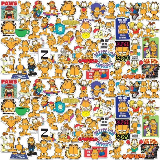 Main image of Garfield 150 Vinyl Stickers Waterproof Die-Cut Decals Laptop Water Bottle