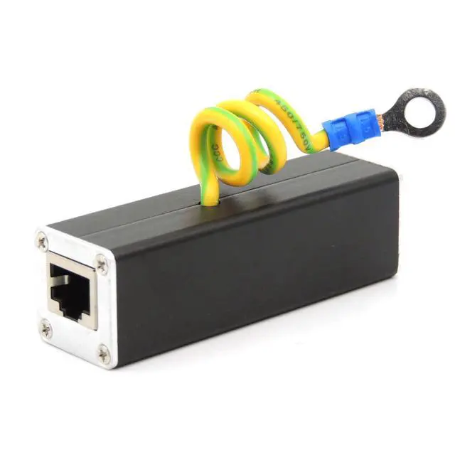Alt view image 3 of 5 - Outdoor Ethernet POE+ / RJ-45 Surge Protector (Shielded) for Thunder & Lightning Protection (Gigabyte)