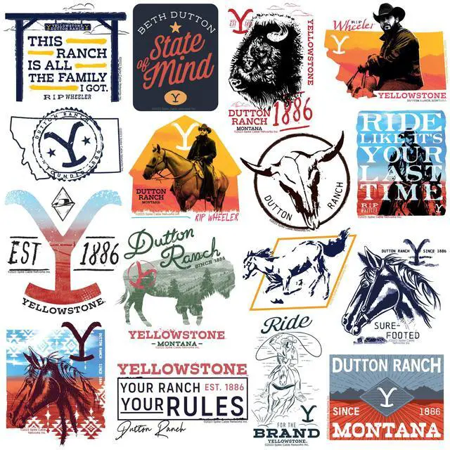 Alt view image 3 of 6 - Yellowstone 2nd 200 Vinyl Stickers Waterproof Die-Cut Decals Laptop Car