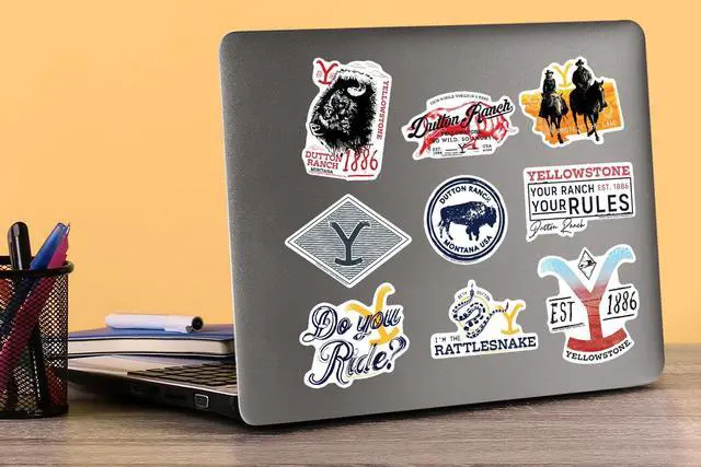 Alt view image 5 of 6 - Yellowstone 2nd 200 Vinyl Stickers Waterproof Die-Cut Decals Laptop Car